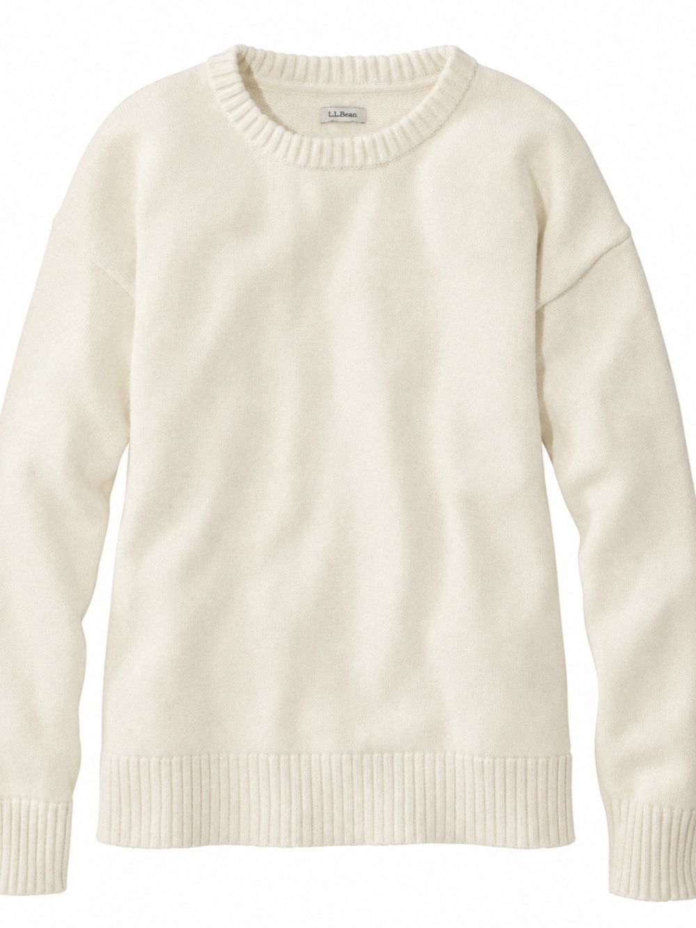 L.L. Bean Women’s Crewneck Sweater - Cream NWOT SIZE XL